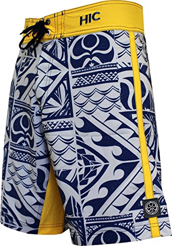 HIC Razor Blades Men's 21" Board Shorts – 8-Way Octo Super Stretch, Big & Tall to 60