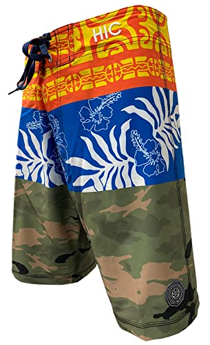 Hawaiian Island Creations (HIC) 20" UA HUKA 8 Way Stretch Board Shorts