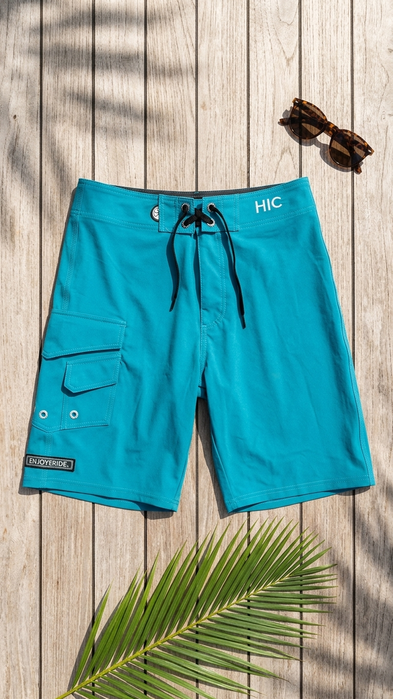 HIC Hawaiian Island Creations Men's Generals – Quick Dry Surf Board Shorts