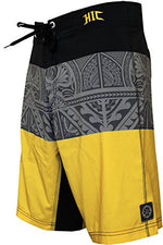 HIC Kaisers Men's 21" Board Shorts – 8-Way Octo Super Stretch, Black
