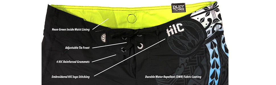 Hawaiian Island Creations (HIC) 21" Kanaha 8 Way Stretch Board Shorts