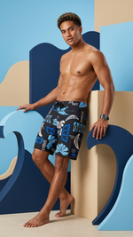 Hawaiian Island Creations HIC 19" Mahi Mahi Palms 8 Way Stretch Board Shorts