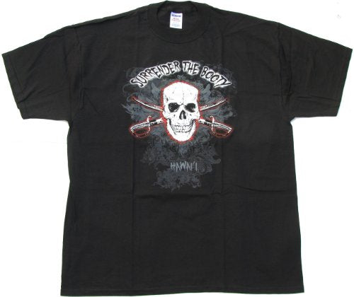 Hawaii Print - Surrender The Booty Preshrunk Quality T-Shirt