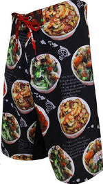 HIC Poke Party Men's 22" Board Shorts – 8-Way Octo Super Stretch, Black