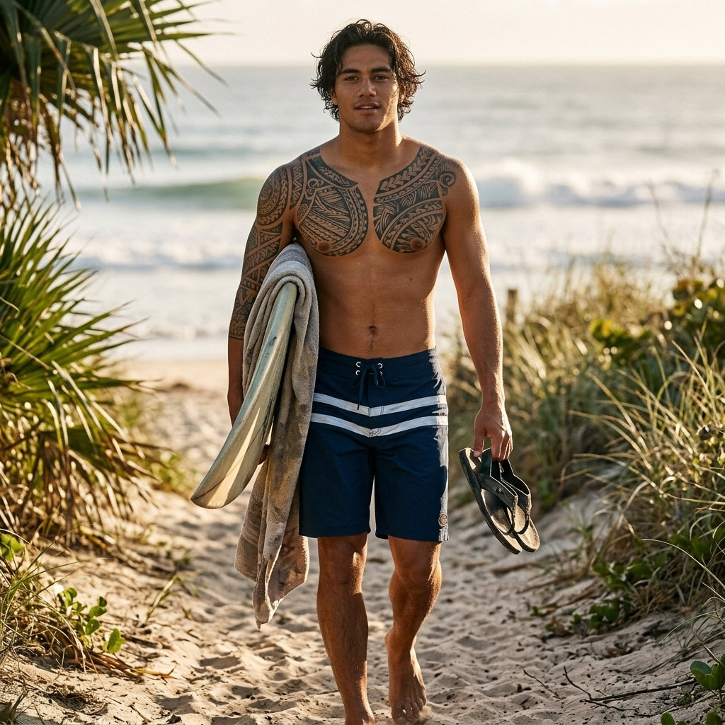 Go Barefoot Kick Back 8 Way Stretch Board Shorts