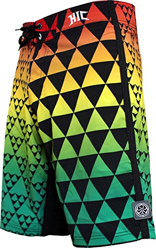 HIC Tiburon Shark Men's 21" Board Shorts – 8-Way Octo Super Stretch, Big & Tall to 60