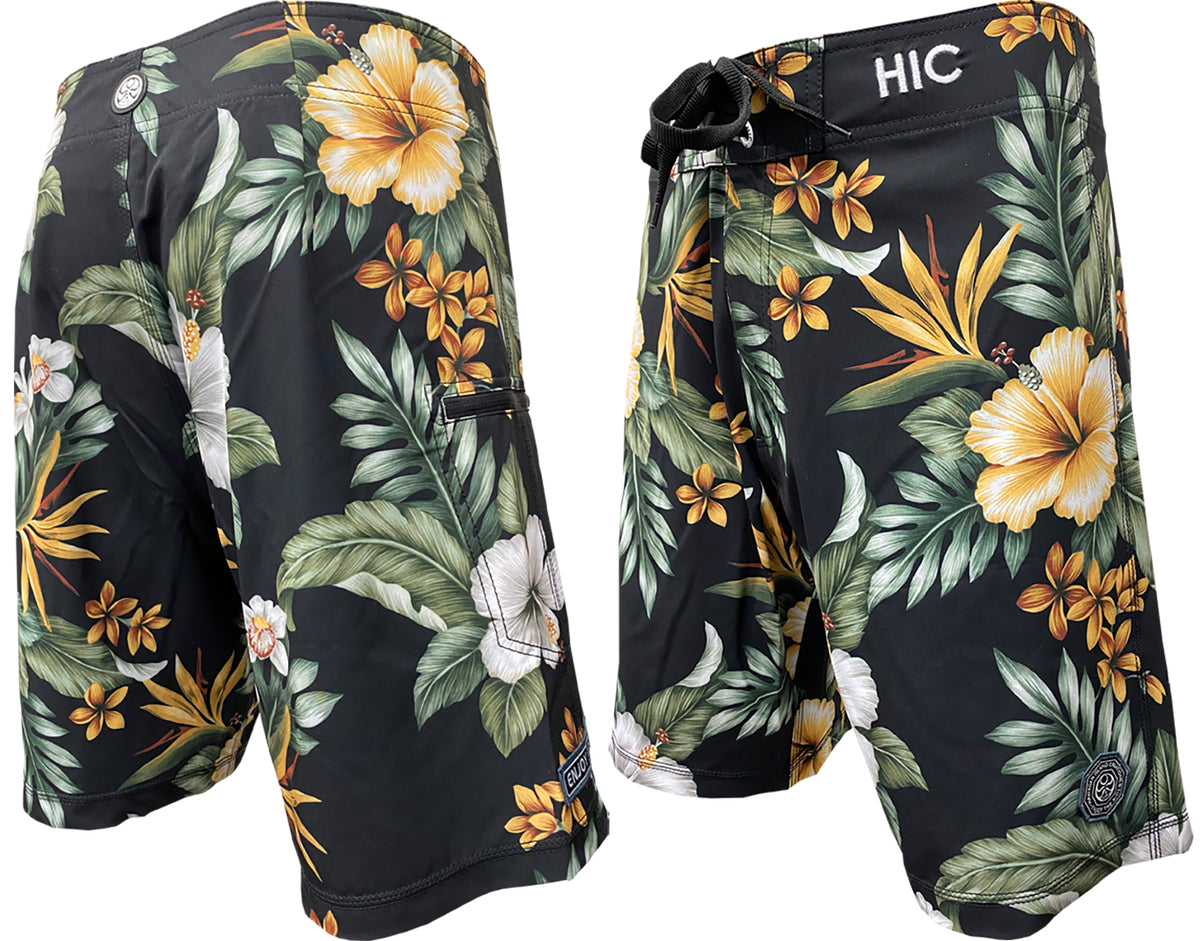 Hawaiian Island Creations (HIC) 19" KUKUI 8 Way Stretch Board Shorts