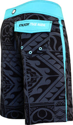 HIC Razor Blades Men's 21" Board Shorts – 8-Way Octo Super Stretch, Big & Tall to 60