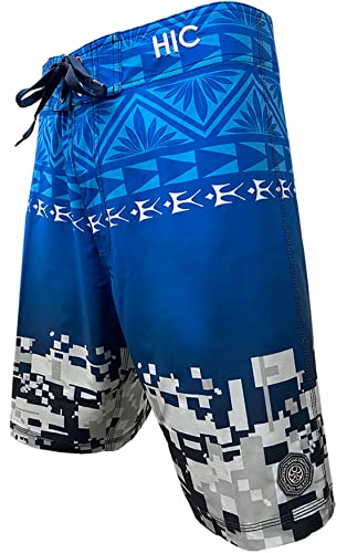 Hawaiian Island Creations (HIC) 20" Digital Coast 8 Way Stretch Board Shorts