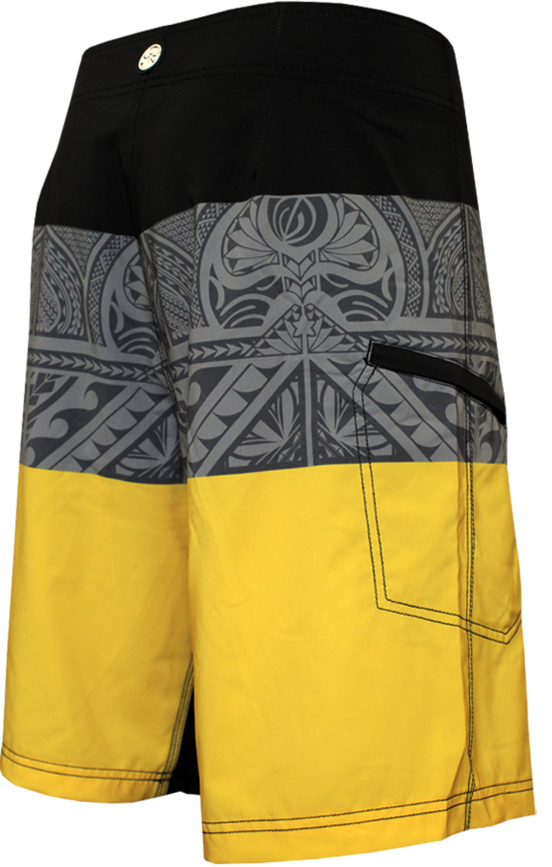 HIC Kaisers Men's 21" Board Shorts – 8-Way Octo Super Stretch, Black