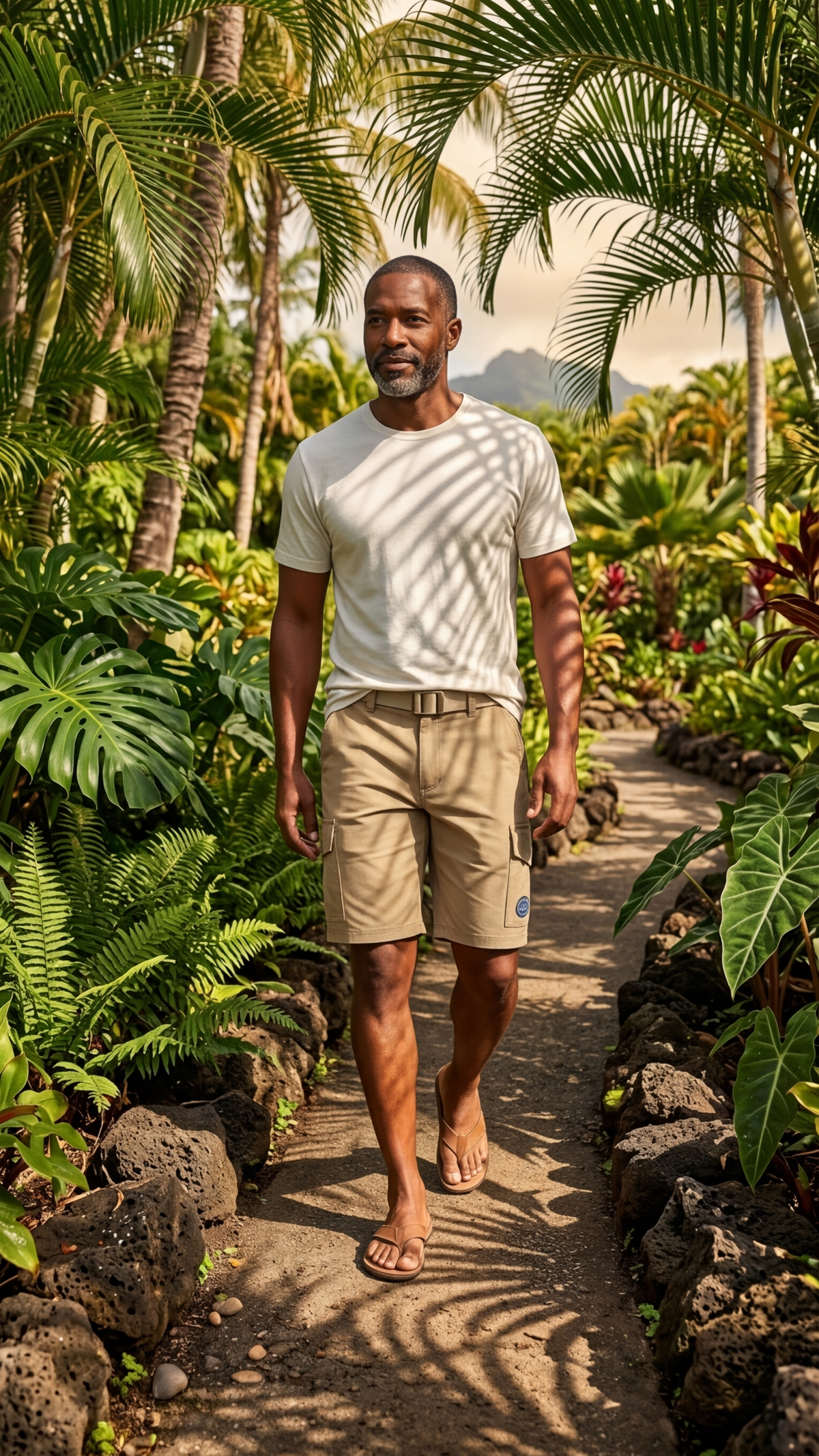 Go Barefoot Men's AM/PM 8 Way Stretch Cargo Shorts
