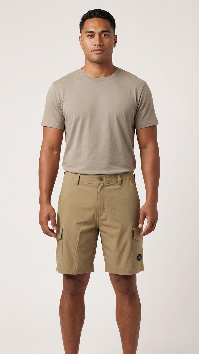 Go Barefoot Men's AM/PM 8 Way Stretch Cargo Shorts