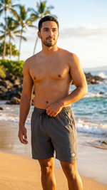 Go Barefoot NO Worries 8 Way Stretch Mesh Lining Swim Trunks