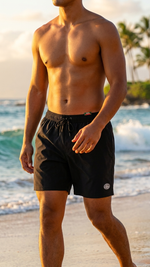 Go Barefoot NO Worries 8 Way Stretch Mesh Lining Swim Trunks