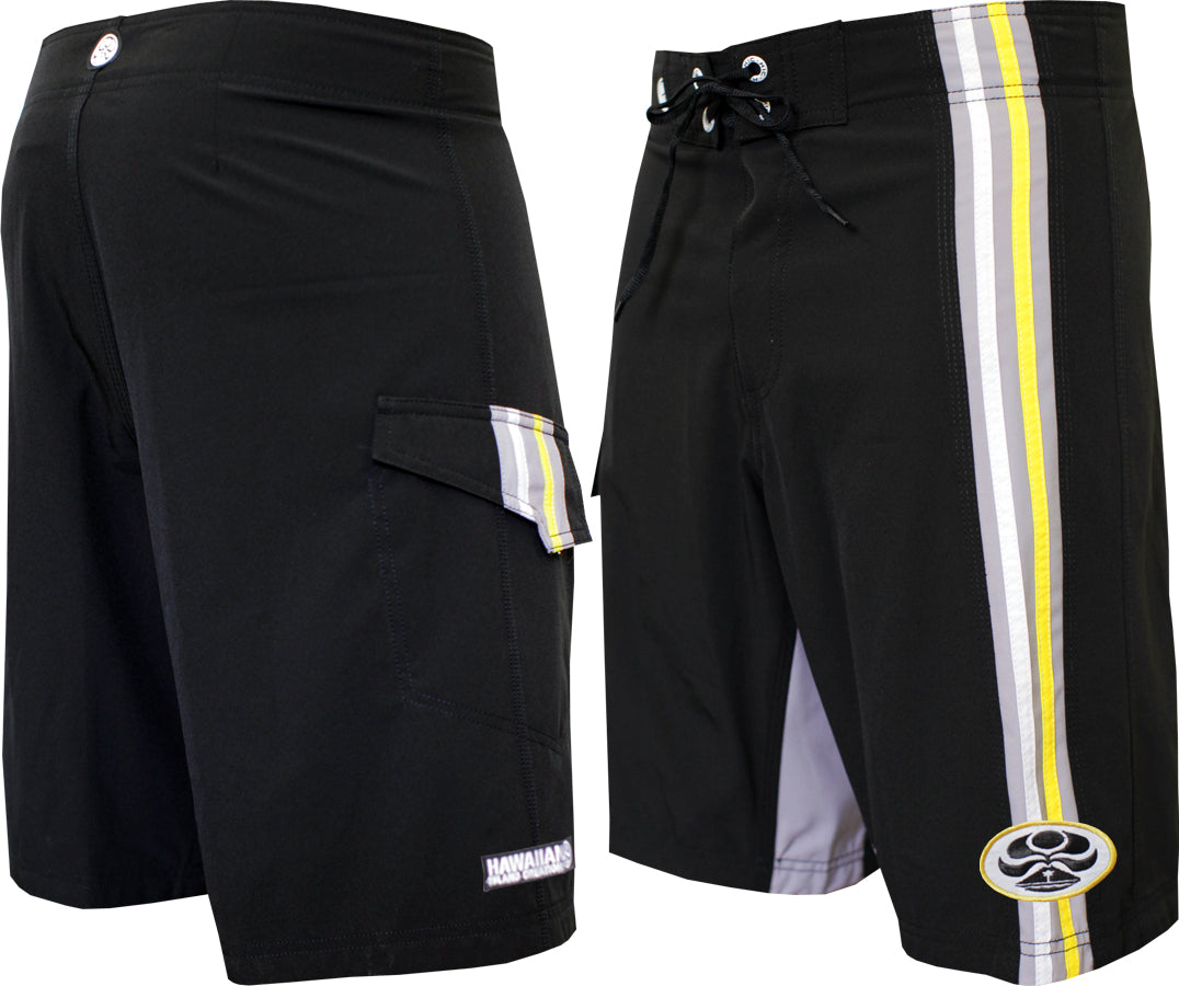 HIC Herbie Men's 21" Board Shorts – 8-Way Octo Super Stretch, Black