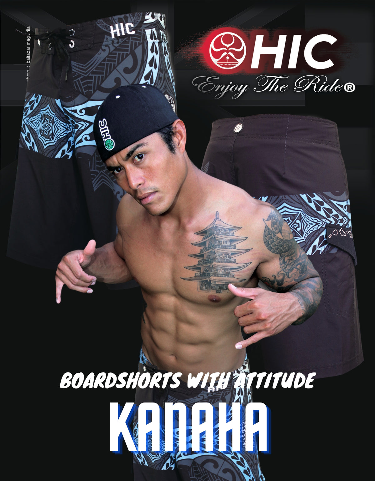 Hawaiian Island Creations (HIC) 21" Kanaha 8 Way Stretch Board Shorts