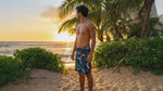 Hawaiian Island Creations HIC 19" Mahi Mahi Palms 8 Way Stretch Board Shorts